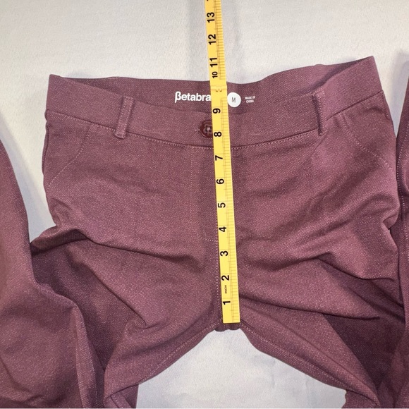 Betabrand Classic Dress Pant Yoga Pant Bootcut Size Medium Heather Burgundy Chic - Picture 7 of 9